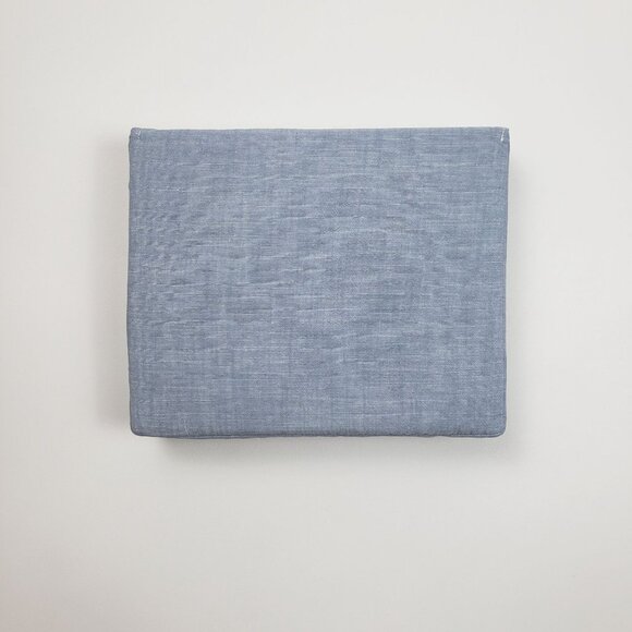 Ralph Lauren Home Workshirt Chambray Queen Flat Sheet Blue 100% Cotton 108 x 96 - Picture 7 of 16